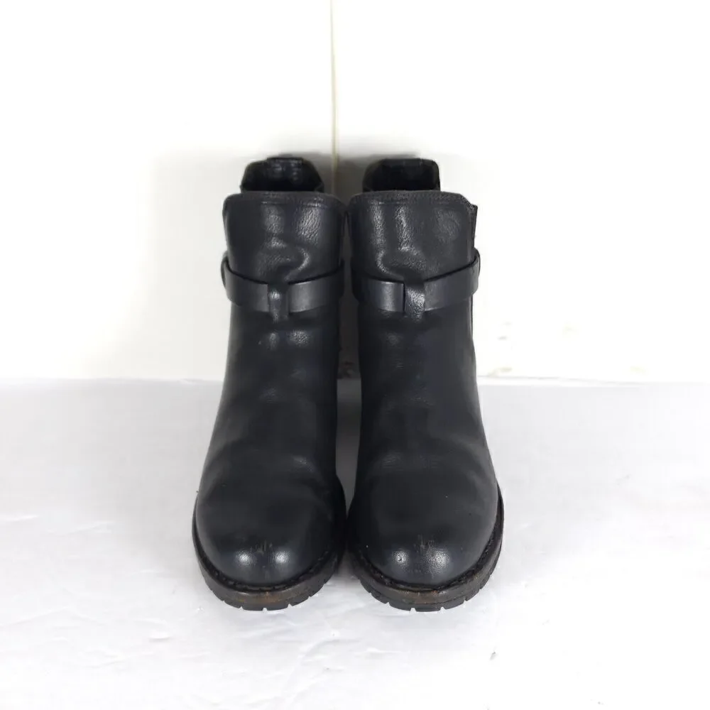 RAG & BONE Women's Durham US7,5 EU37,5 Black Leather Stretch Ankle Booties - Picture 3 of 16